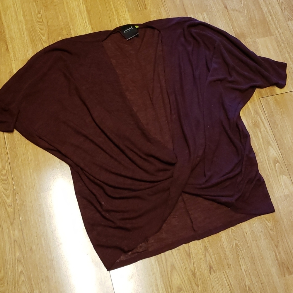 Lysse oversized mulberry crossover top XS